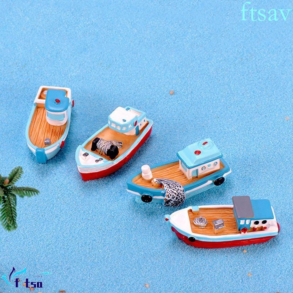 SWIFTSAVER เรือไม้เรซิ่นหัตถกรรม DIY เรือยอชท์เมดิเตอร์เรเนียนเครื่องประดับพิพิธภัณฑ์สัตว์น้ํา Minia
