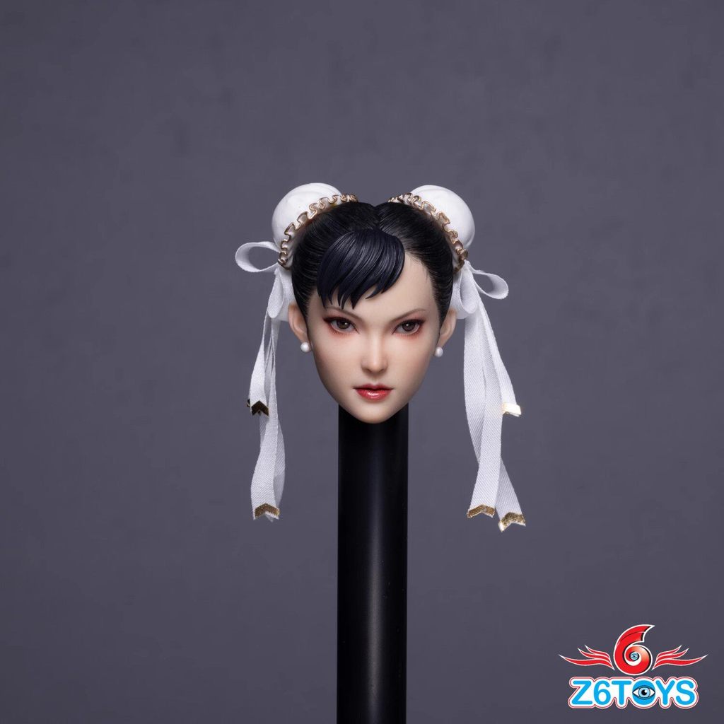 พร้อมสต็อก Z6TOYS 1/6 Asian Beauty Chunli Xiaoli ZC020 Movable Eye ประติมากรรมหัวหญิง