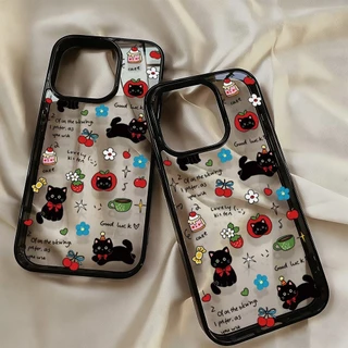 เคสโทรศัพท์ for iPhone 13 11 15 16 Pro Max Case iPhone 11 12 17 Pro Max 14 15 Pro Max 2 in 1 อะคริลิค Acrylic น่ารัก