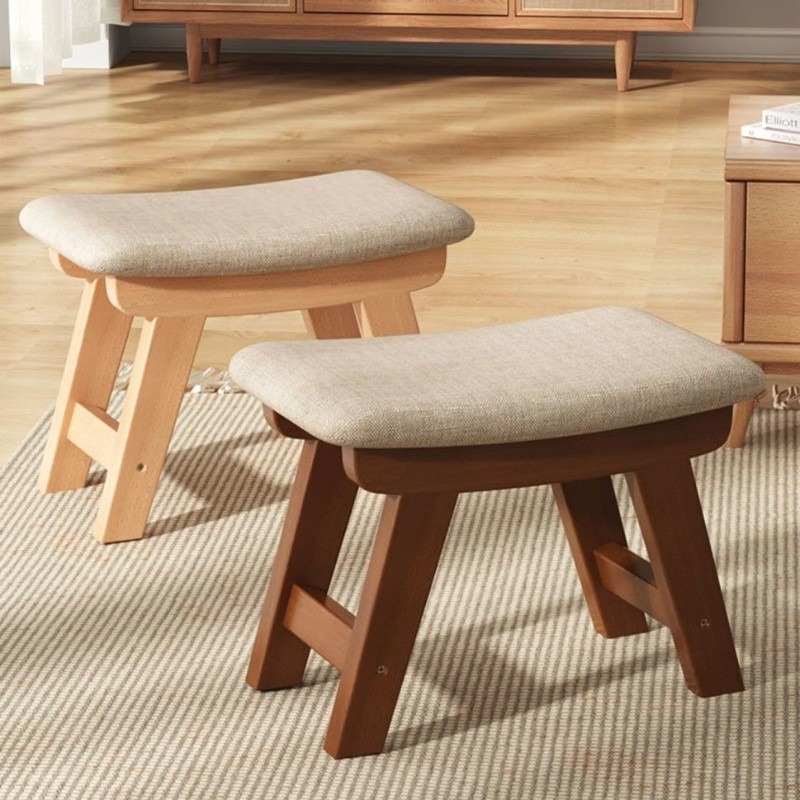 โมเดิร์นไม้เนื้อแข็งสตูลเด็กเก้าอี้เท้าเปลี่ยนสตูลรองเท้าออตโตมัน คูซี คายู มินิสตูลต่ํา