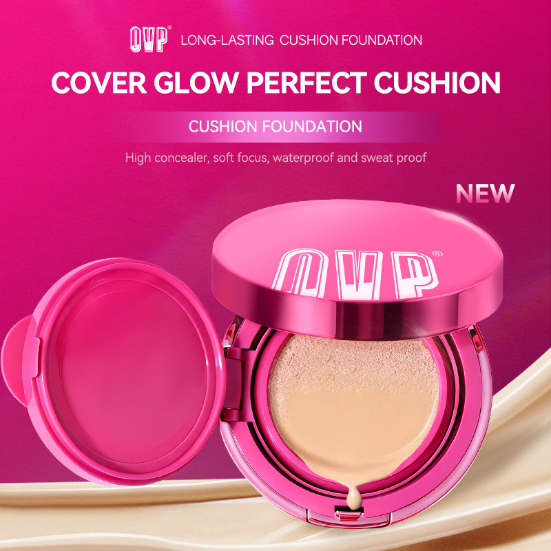 OVP รองพื้นแบบคุชชั่น ติดทนนาน ปกปิดฝ้า คอนทัวร์ ให้ความชุ่มชื้น น้ําหนักเบา เหมาะกับสีผิวกระจ่างใส
