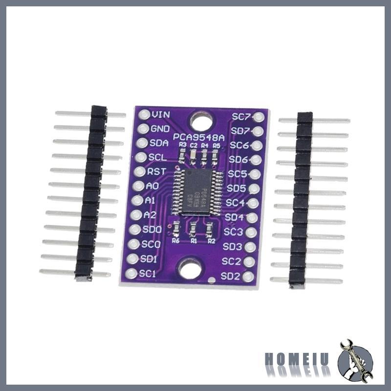 HOMEIU PCA9548A I2C Multiplexer Board พร้อมเครื่องบันทึกการควบคุมที่ตั้งโปรแกรมได้และรีเซ็ต