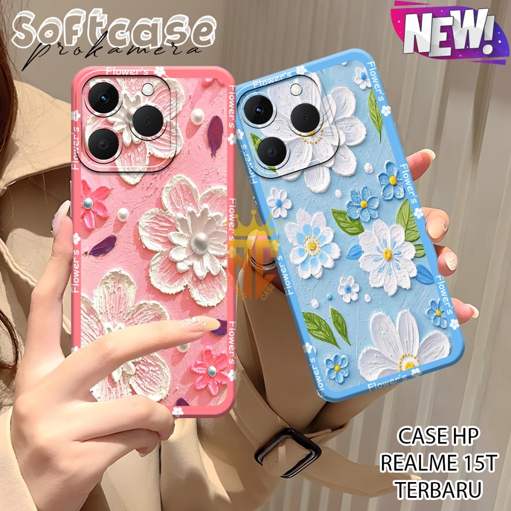 Realme 15T Case - Realme 15T Pro - Realme 15 pro - Realme 15 - Realme 14 - Realme 14t Pro Flower Mot