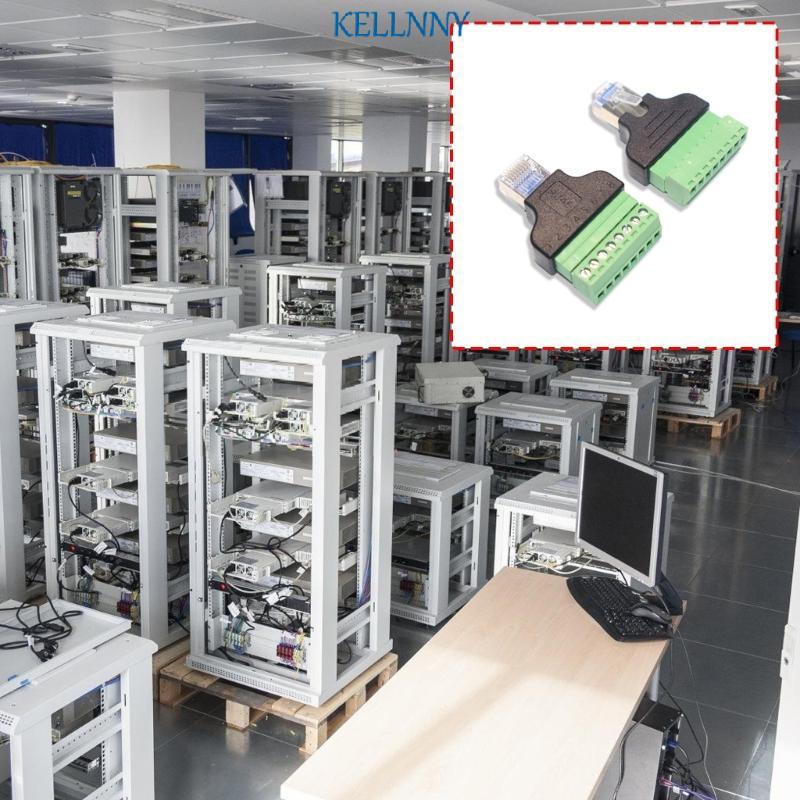 Kellnny EIA TIA T568B Compliant RJ45 ถึง 8Pin Terminals อะแดปเตอร์ Solderless Shielded สําหรับ Fast 