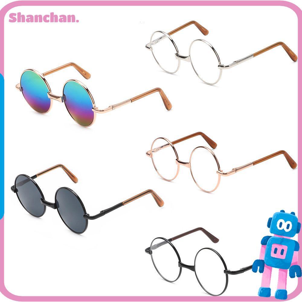 SHANCHAN แว่นตาทรงกลม 10 ซม. สําหรับตุ๊กตา 1/6 DIY ของเล่นเกาหลีอุปกรณ์เสริม