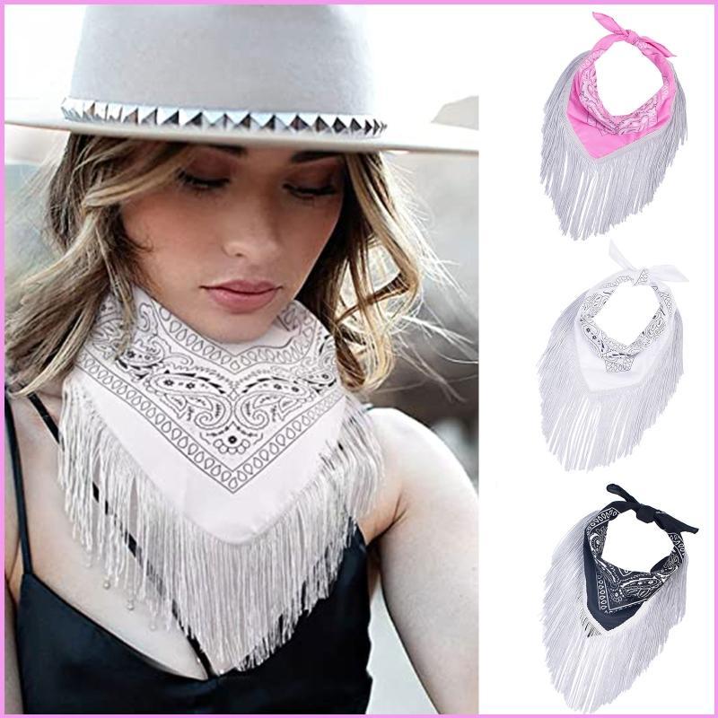 Cinn Cowgirl ผ้าพันคอพู่ Neckerchief ผ้าพันคอ Bachelorette ผ้าพันคอพู่สําหรับผ้าพันคอแฟชั่น Cowgirl 