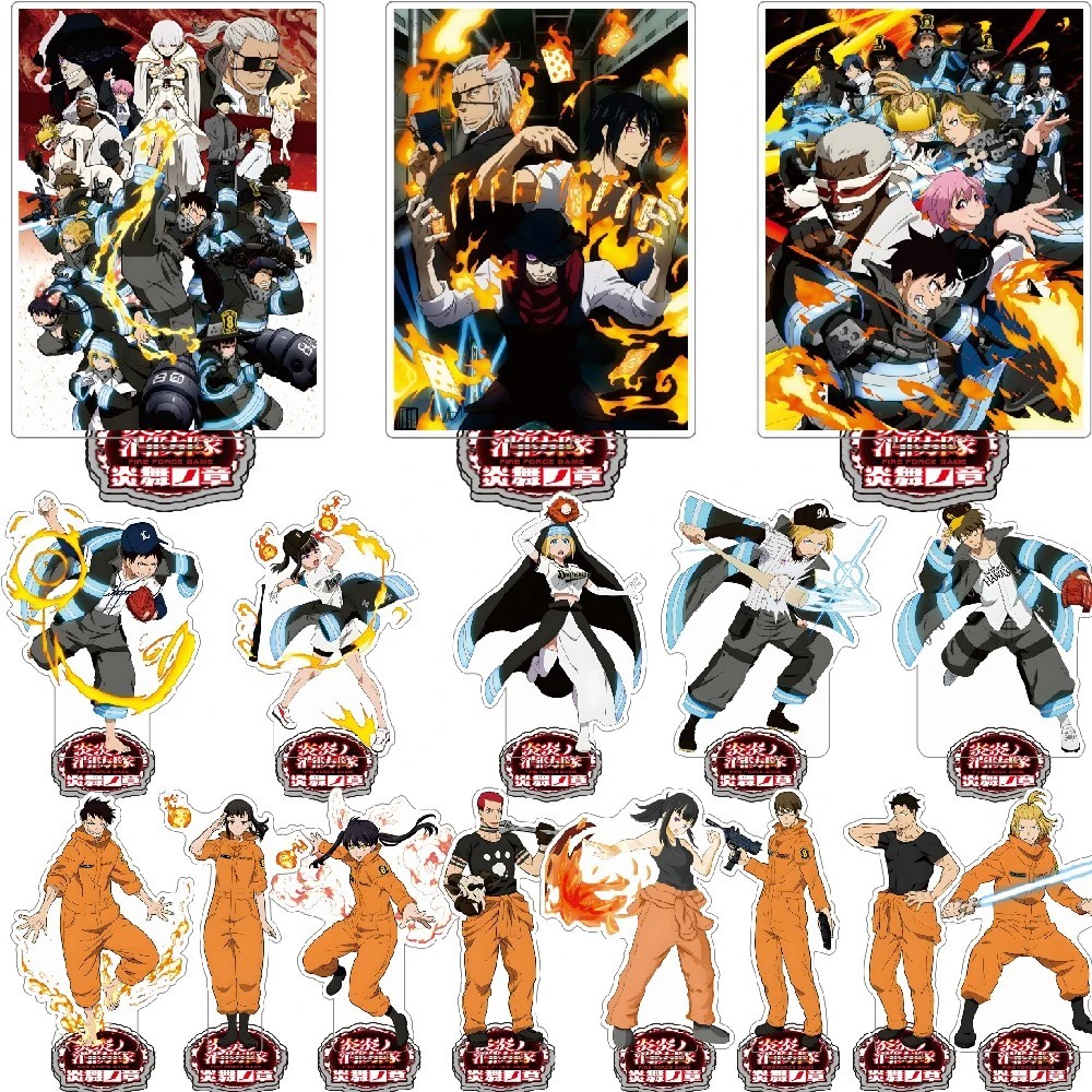 Standee Fire Force Force Fire Protection Force อะนิเมะรุ่นอะคริลิค Mica 15 ซม.พิมพ์ 2 ด้าน Study Des