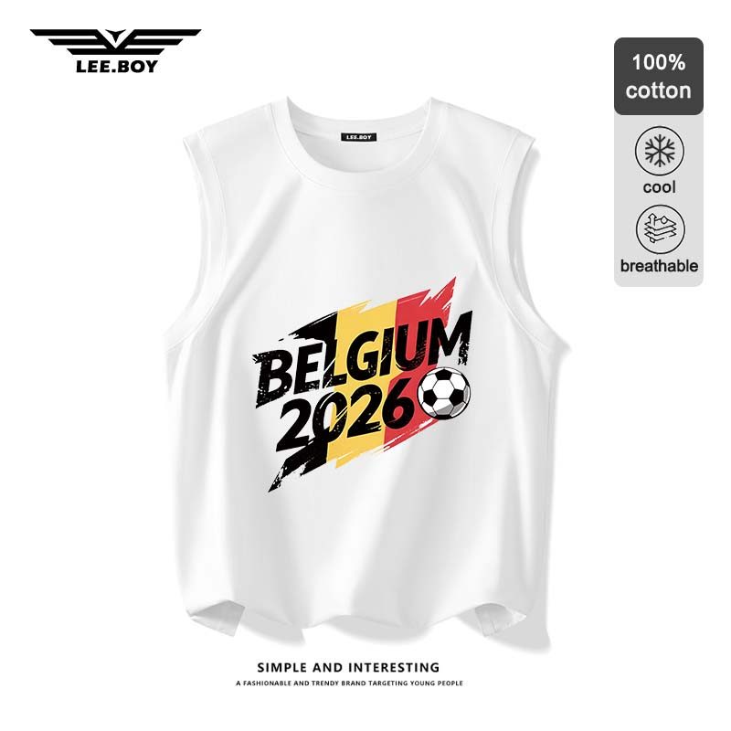 แขนกุด คอกลม ระบายความร้อนได้ดี แฟชั่นสำหรับผู้ชาย FIFA World Cup 2026™  Belgium ใหม่ พร้อมส่งในไทย