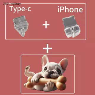 [Jettingbuy] อะคริลิคโทรศัพท์ปลั๊กฝุ่นจี้ 2D จี้แบนเหมาะสําหรับ /Type-C Universal โทรศัพท์อุปกรณ์เสริมสต็อกใหม่