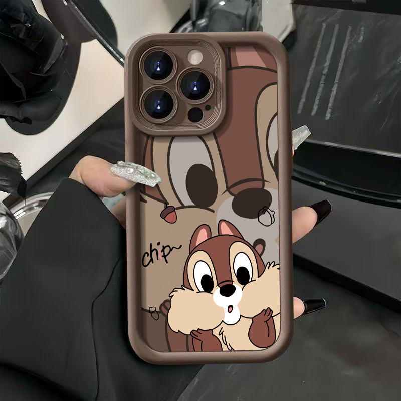 น่ารักการ์ตูนดิสนีย์กระรอกซิลิโคนอ่อนนุ่มพร้อมการออกแบบป้องกันการตกรอบด้าน Vivo Y 39 5G Y35 2022 4G 