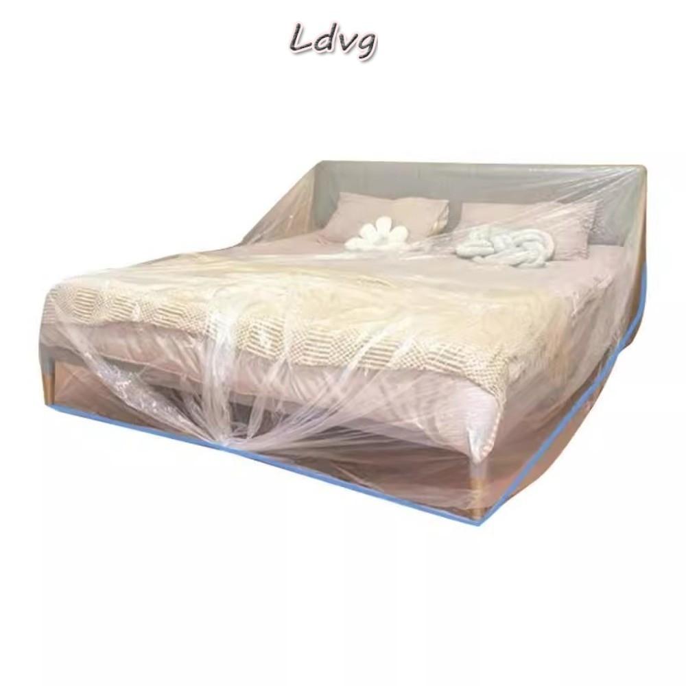 LDVG ผ้าคลุมกันฝุ่นเฟอร์นิเจอร์,โปร่งใสวิชาพลศึกษายืดหยุ่นมัดปากทิ้งเตียงปก,เครื่องใช้ไฟฟ้าเต็มสิ่งที่ขนาดใหญ่ทิ้งฝุ่นปกโซฟาป้องกั