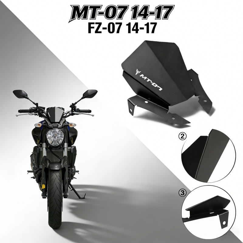 สำหรับ YAMAHA MT-07/FZ-07 (2014-2017) ชิวหน้า วัสดุเสริมความหนา
