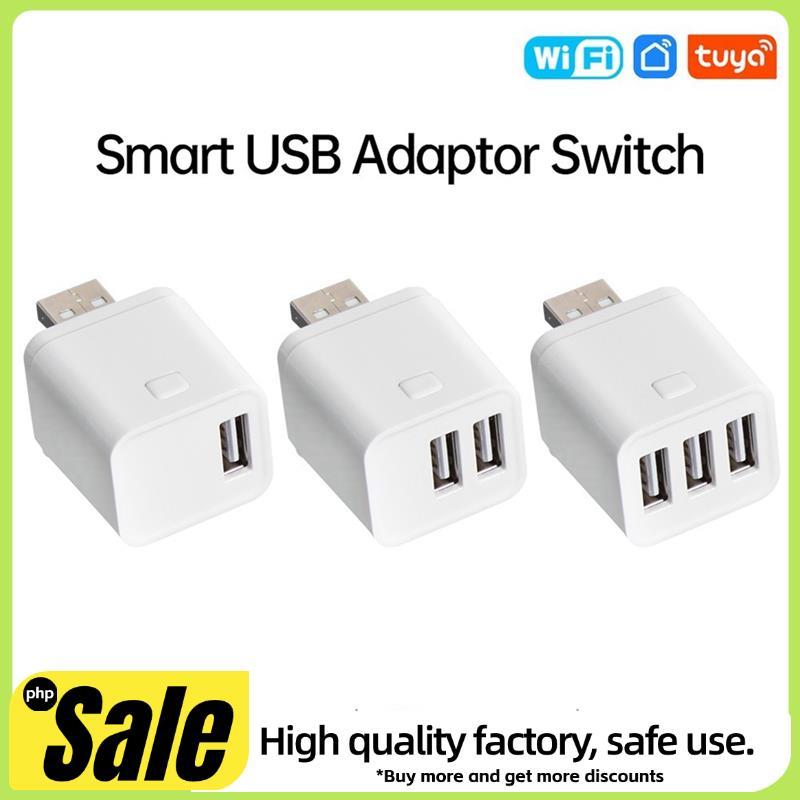 Tuya สมาร์ท WiFi USB อะแดปเตอร์สวิทช์ 5V Mini USB Power Adapter Smart Life Control สําหรับ Yandex 2U