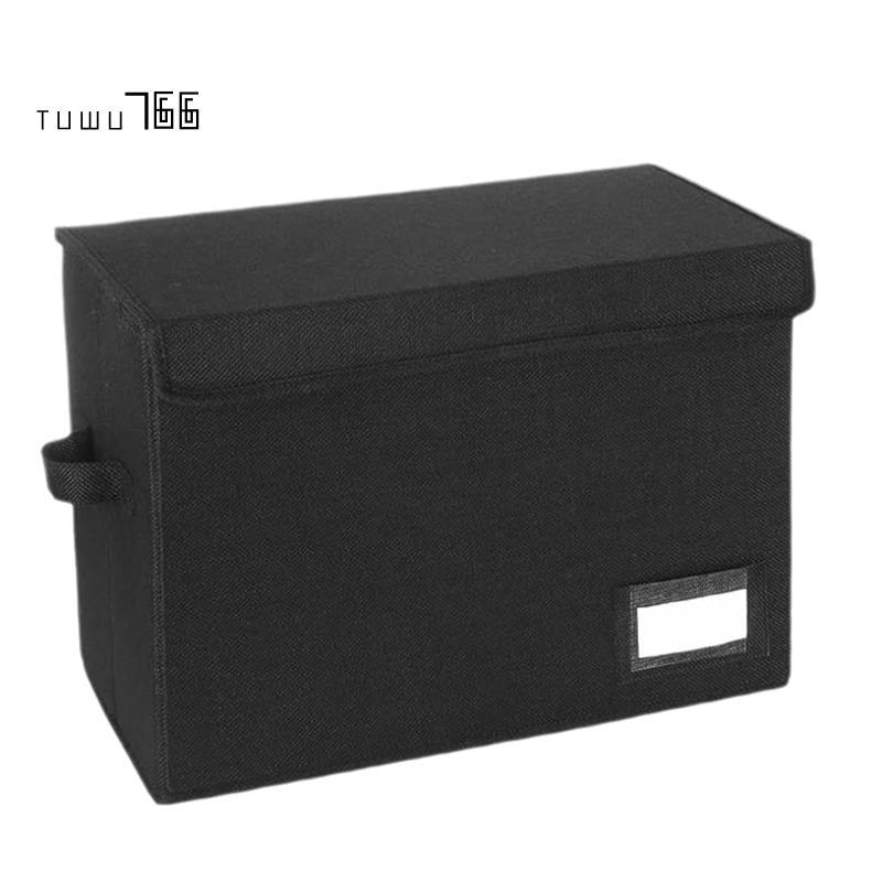 [tuwu766]Book Bin Container Holds 150 Comics, Back to School Fold Comic Short Box Case with Li, Comic Book Storage Boxes Black