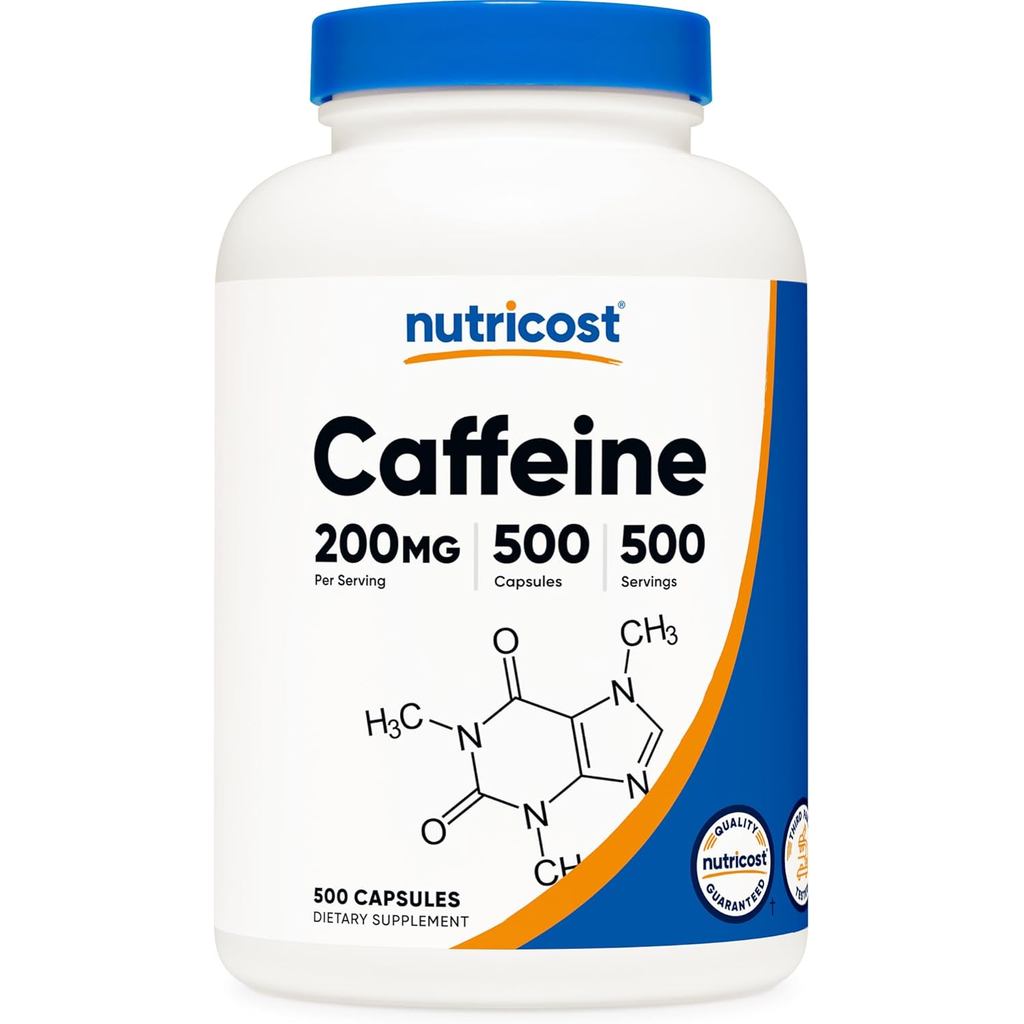 Nutricot Caffeine Pills ขนาด 200 มก. ต่อมึด (รวม 500 เม็ด)