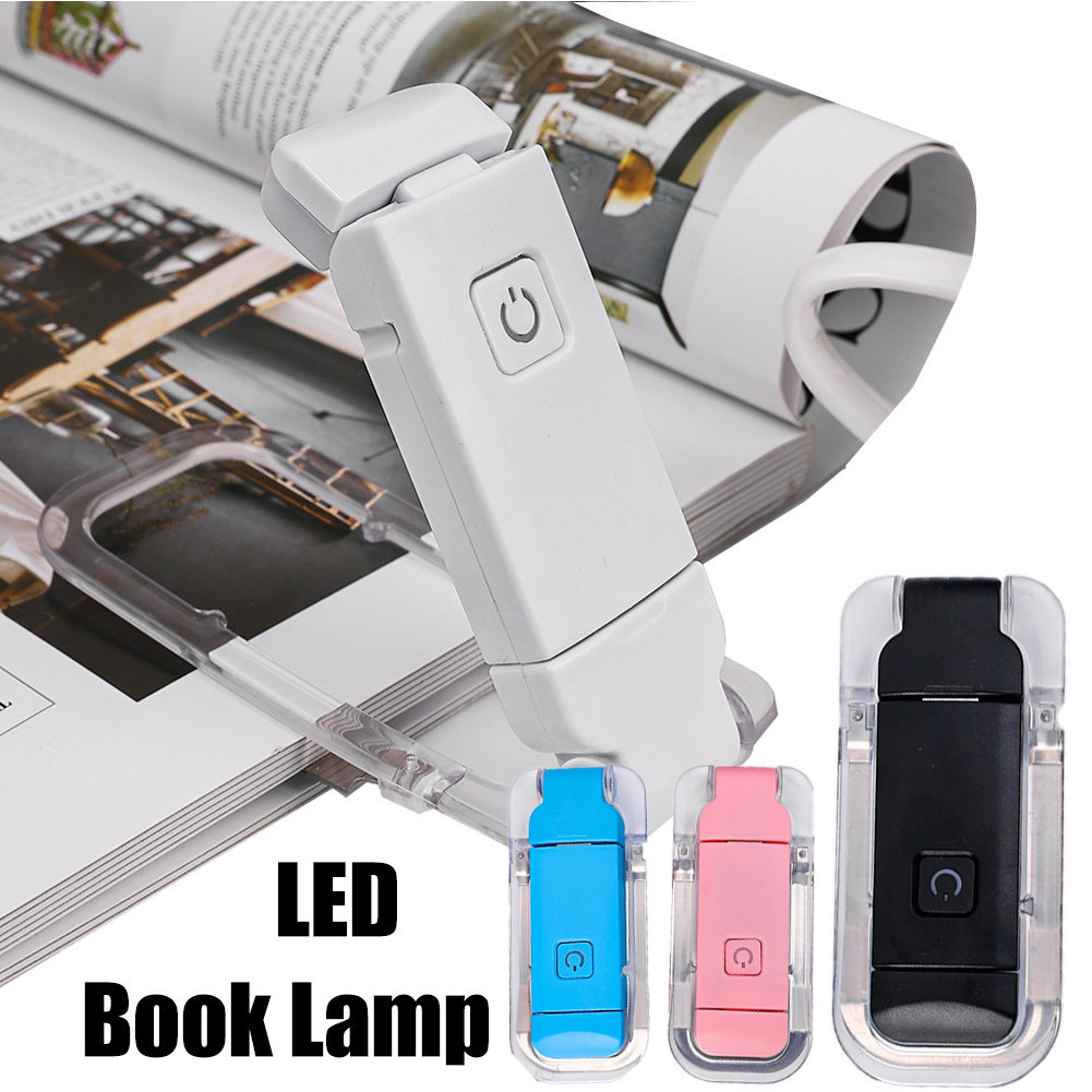 โคมไฟอ่านหนังสือพกพาแบบหนีบปรับแสงได้ LED สำหรับปกป้องดวงตา พร้อมแบตเตอรี่ชาร์จ USB ของขวัญอเนกประสงค์