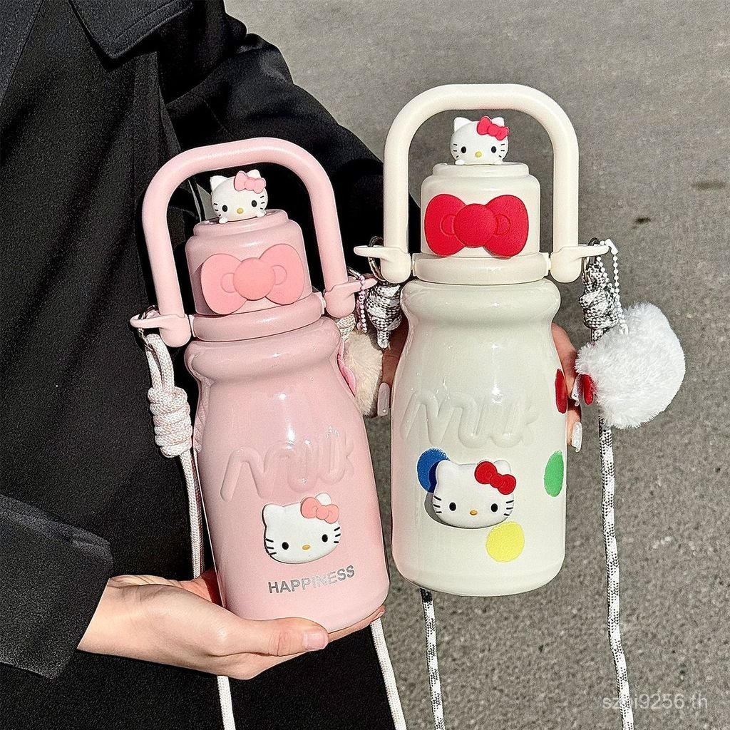 ดื่มนักเรียน a75 Thermos Cup High Double Simple School hellokitty New Style Cute Girl Value Absorpti
