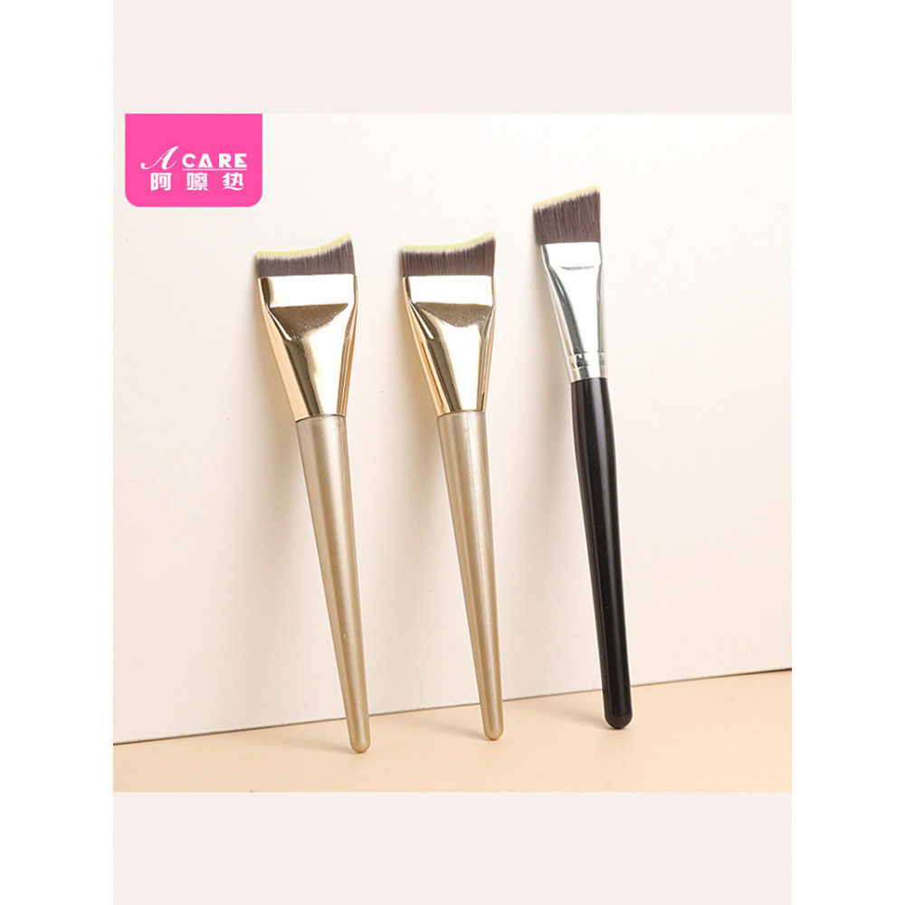แปรงรองพื้น/In-Line Type A1pq801-Crescent Type Foundation Brush Oblique Head Foundation Makeup Brush