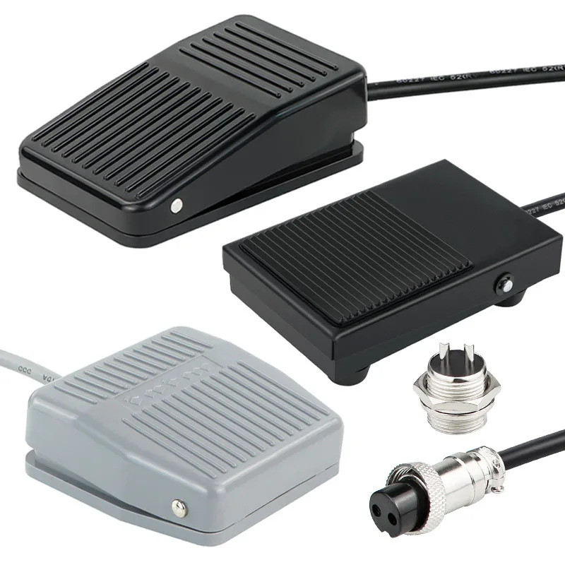 TFS-1 สวิทช์เท้า TFS201 TFS-01 10A 250V AC โลหะลื่น Momentary ไฟฟ้าเท้าเหยียบสวิทช์กันน้ํา SPDT พร้อ