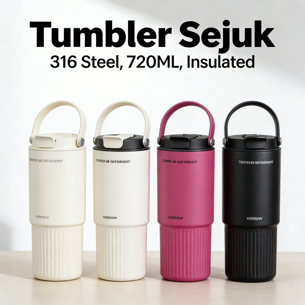 Tumbler 720ML Sejuk Tumbler Tahan Straw Tumbler 316 Tumbler Water Botol Tumbler Tyeso Steel保温杯