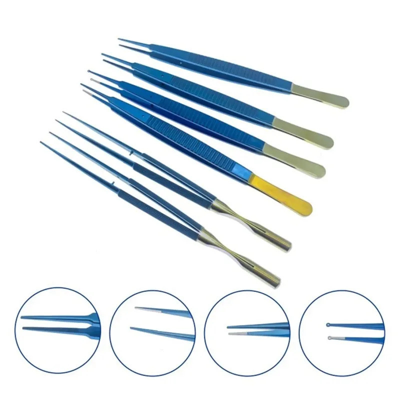 ทางการแพทย์ Vascular Forces Cardiac เนื้อเยื่อ Forceps ไทเทเนียม Cardiac Dissecting Forceps แบนจับกล