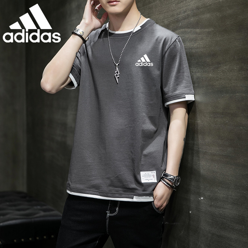 เสื้อยืดแขนสั้นผ้าฝ้าย 100% สำหรับผู้ชาย เหมาะสมกับฤดูร้อน ระบายอากาศดี และใช้งานได้หลากหลาย