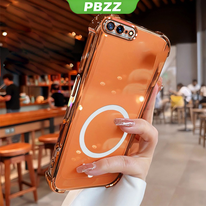 PBZZ สําหรับ iphone 7 plus 7p 8p 8 plus se 2 ipnone se เคสโทรศัพท์ Softcase ซิลิโคนกันกระแทกใหม่ออกแบบความงามน่ารักสีเมทัลลิคแม่เหล็กสําหรับชาย TBBS1
