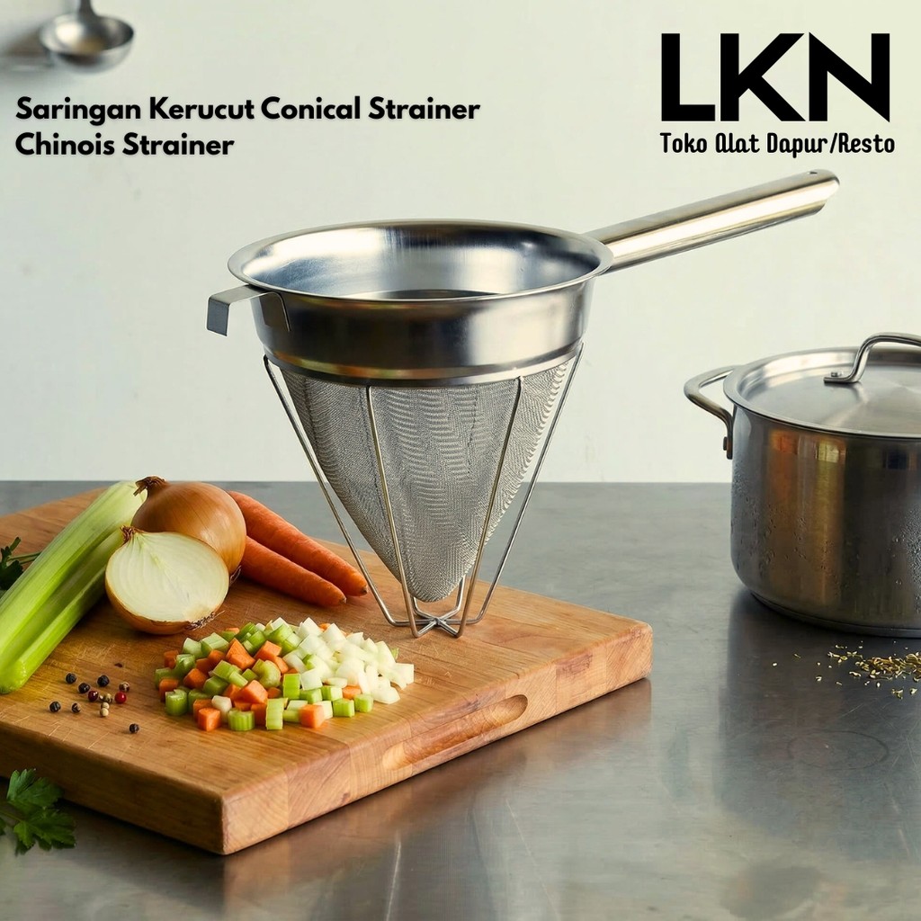 กระชอนสแตนเลส Chinois Conical Filter | TLC (20ซม., 24ซม.)