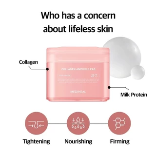 Mediheal Toner Pad 100แผ่น สำหรับผิวแพ้ง่าย ผิวมัน ผิวแห้ง Collagen Madecassoside Watermide Retinol Teatree Vitamide