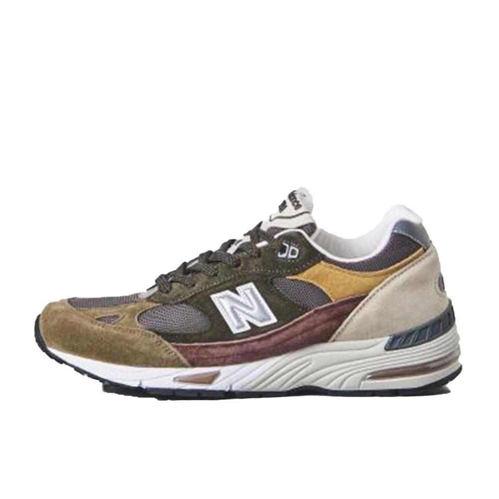 New Balance 991 BrownBordeauxYellowPink Unused