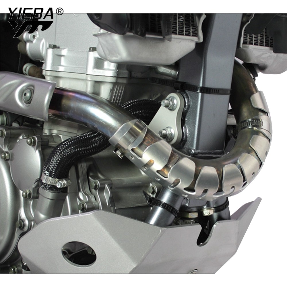 Lท่อไอเสียฝาครอบความร้อนรถจักรยานยนต์ความร้อนสำหรับฮอนด้า CRF150RB CRF250R CRF450R KX250 KX450 YZ450