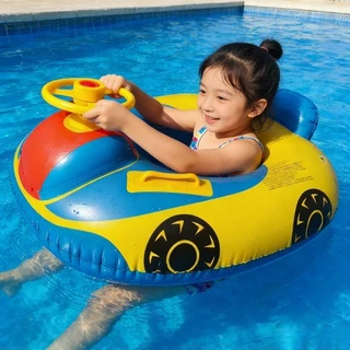 Baby Swimming Seat ห่วงยางเด็ก น่ารัก รูปร่างเครื่องบิน ด้วยพวงมาลัย ห่วงยางสวมขาเด็ก