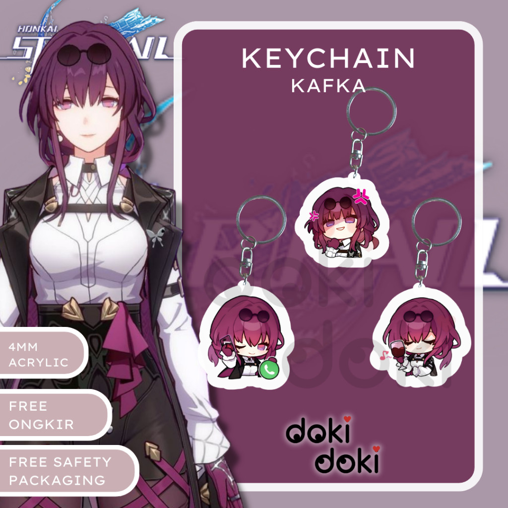 GANTUNGAN KUNCI KEYCHAIN KAFKA HONKAI STAR RAIL