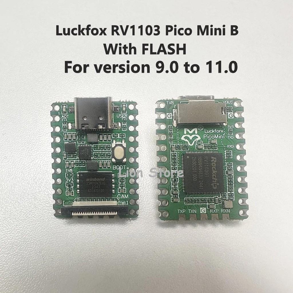 Luckfox RV1103 Pico Mini B พร้อมบอร์ดพัฒนา FLASH 64MB RAM, 128MB แฟลชสําหรับรุ่น 9.0 ถึง 11.0 0.5TOP