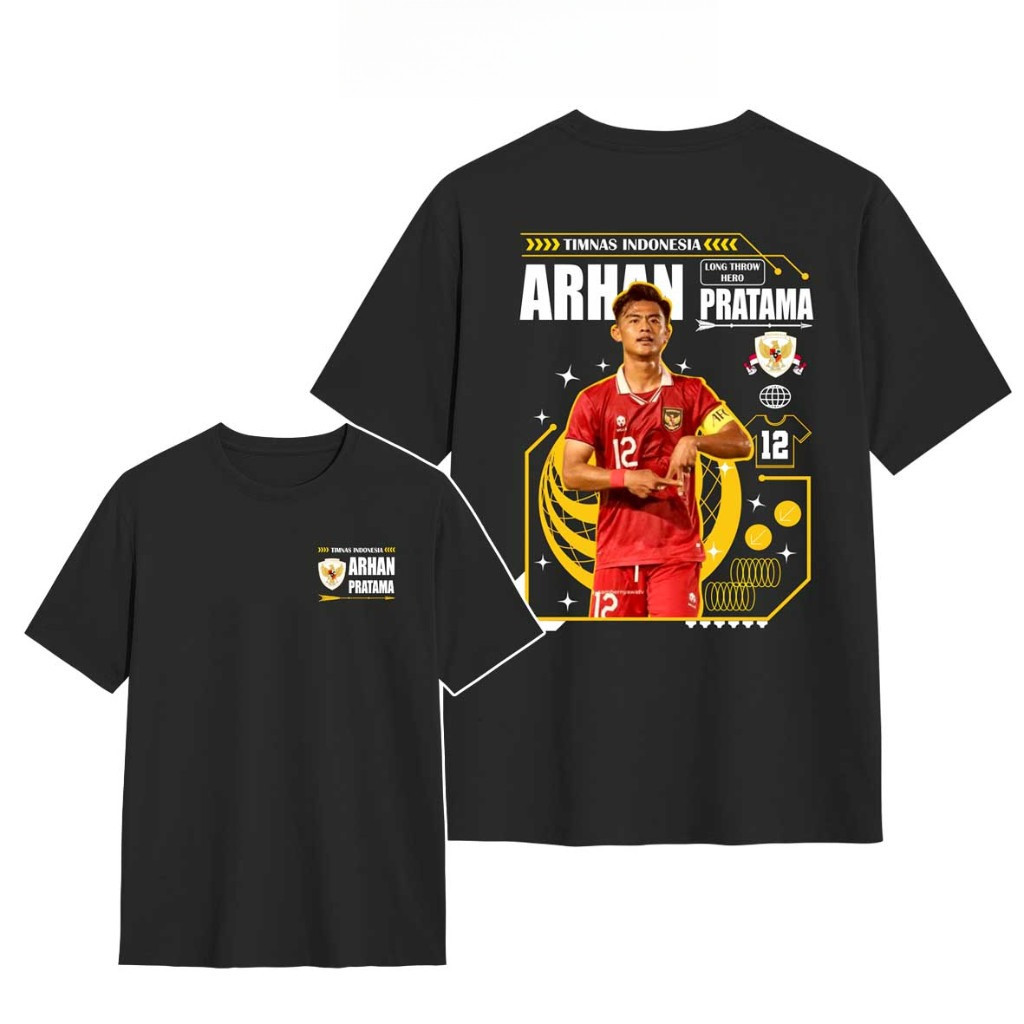 เสื้อฟุตบอล Arhan Pratama Streetwear / เสื้อทีมชาติ - เสื้อยืดผ้าฝ้ายหวี