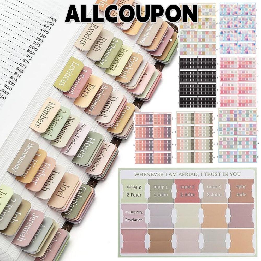 LAKAMLA 120PCS Boho Bible Tabs, Laminated สีสันลามิเนต Bible Tabs, Self กาวนําทางง่ายหลายสี Bible St
