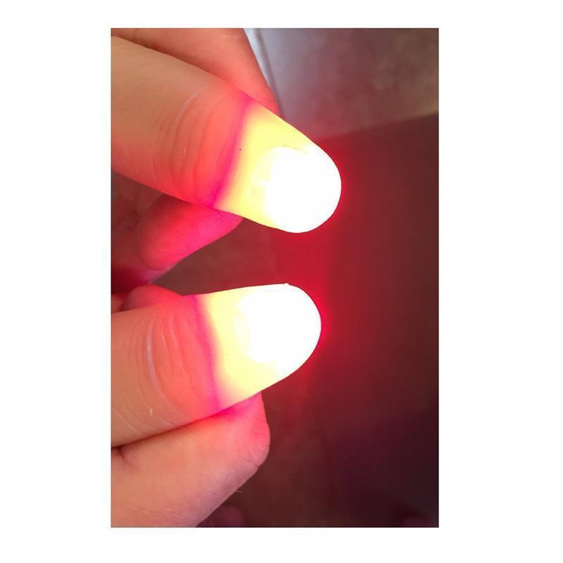 [svzfjuv] 2 ชิ้น Magic Light Up Fingers LED Tricks Thumb Props Magic Light Up Fingers ของเล่นนิ้วมือ