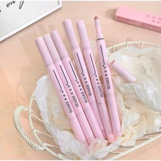 happy-girl: ปากกาดอลลี่อาย2หัว 2in1 เขียนง่าย ไฮไลท์ ไฮไลท์ดวงตาแบบ ดวงตากลมโตสไตล์เกาหลี กันน้ํากันเหงื่อ ติดทนนาน