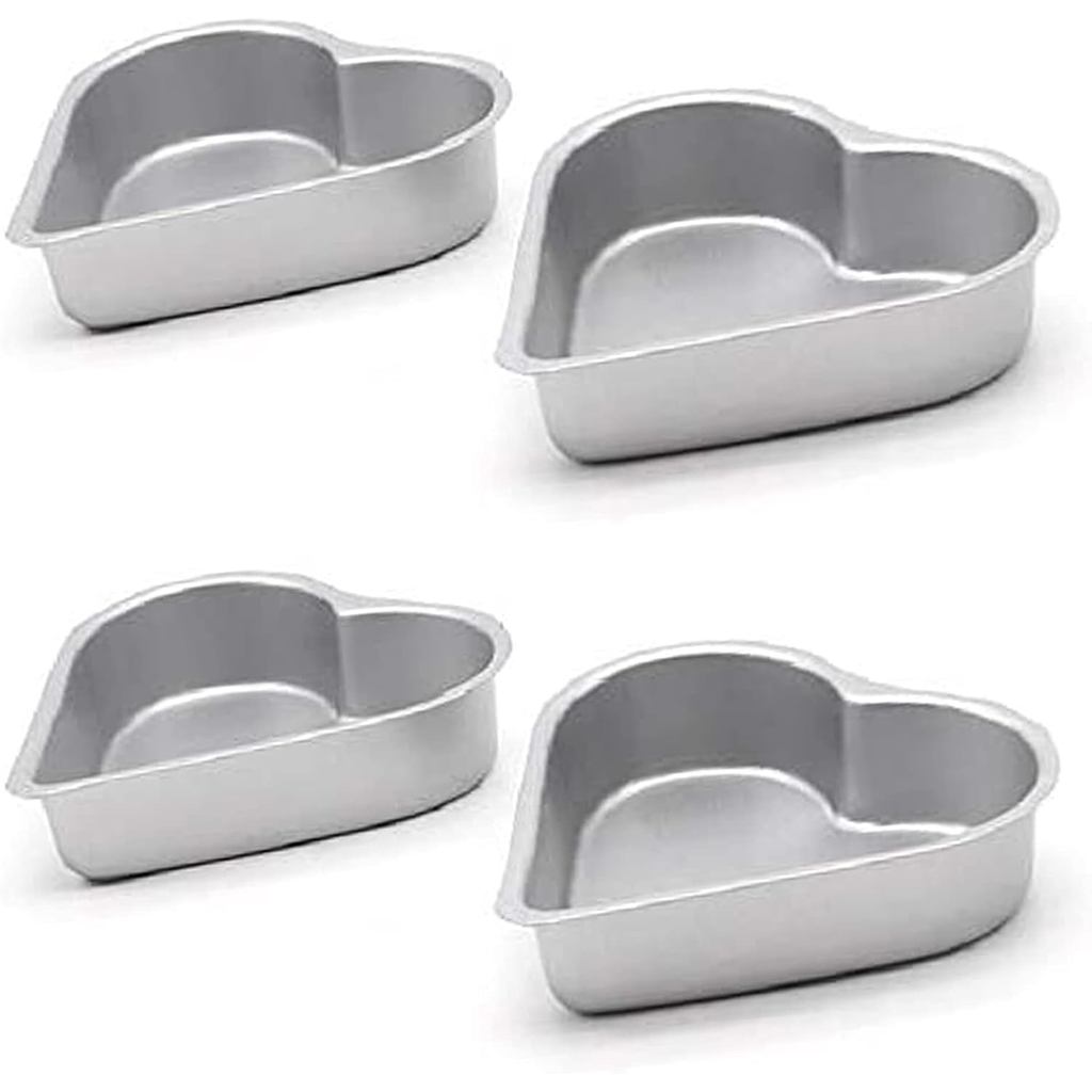 Thymart Mini Tart Pan Set, 4 นิ้ว 4 ชิ้นพร้อมก้นถอดไม่ได้ไม่ติดรอบ Quiche Bakeware สําหรับเตาอบและอบ