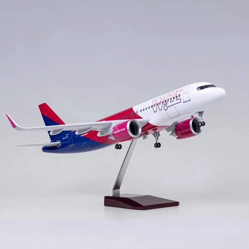 47 ซม.Airbus A320 Series เครื่องบินรุ่น A320NEO Scale 1: 80 เครื่องบินพร้อมล้อแถบแสง