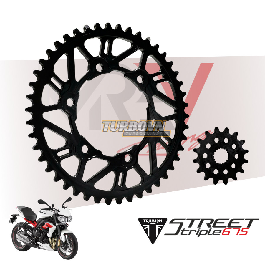 เฟือง MREV สําหรับ Triumph Street Triple 675 RS (2008-2016) (N-251, D-221)