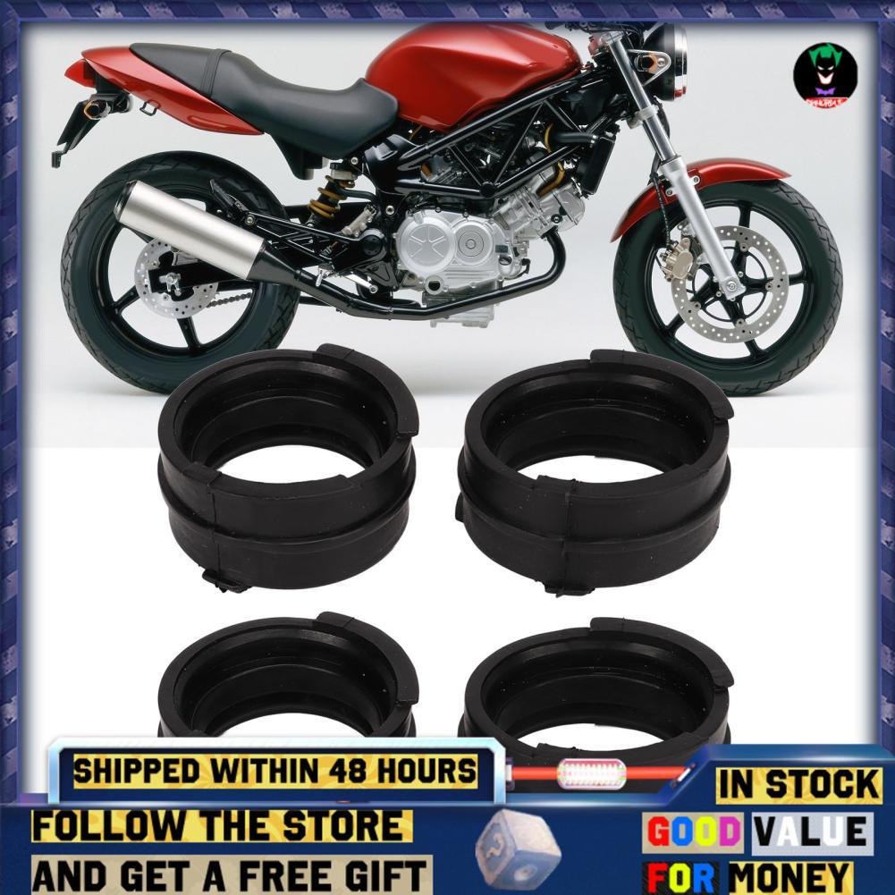 Sinhopsa Sinhopsa Auto Parts 4 ชิ้นท่อร่วมไอดีคาร์บูเรเตอร์รองเท้าข้อต่อเปลี่ยนยางสีดำสำหรับ Magna V