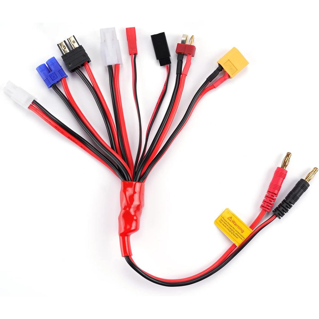 RC Lipo Battery Charger Adapter Connector Splitter Wire 8 in 1 Octopus แปลงสาย 4.0 มม.กล้วยปลั๊กสายส
