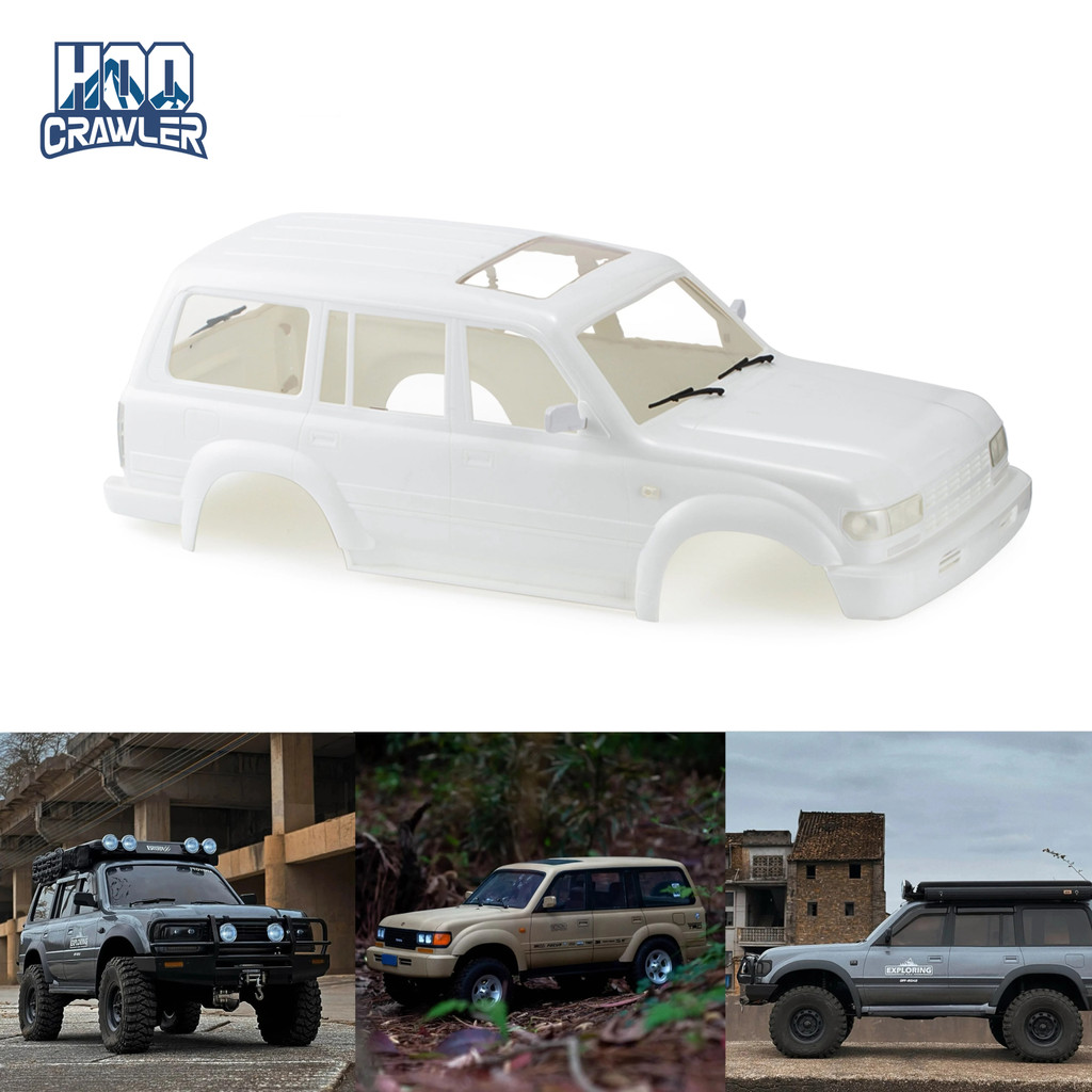 313 มม.ฐานล้อ Land Cruiser LC80 Hard Body Kit สําหรับ 1/10 RC Crawler Axail SCX10 TRX4 RGT 86100 Redcat GEN8 CROSS AT4