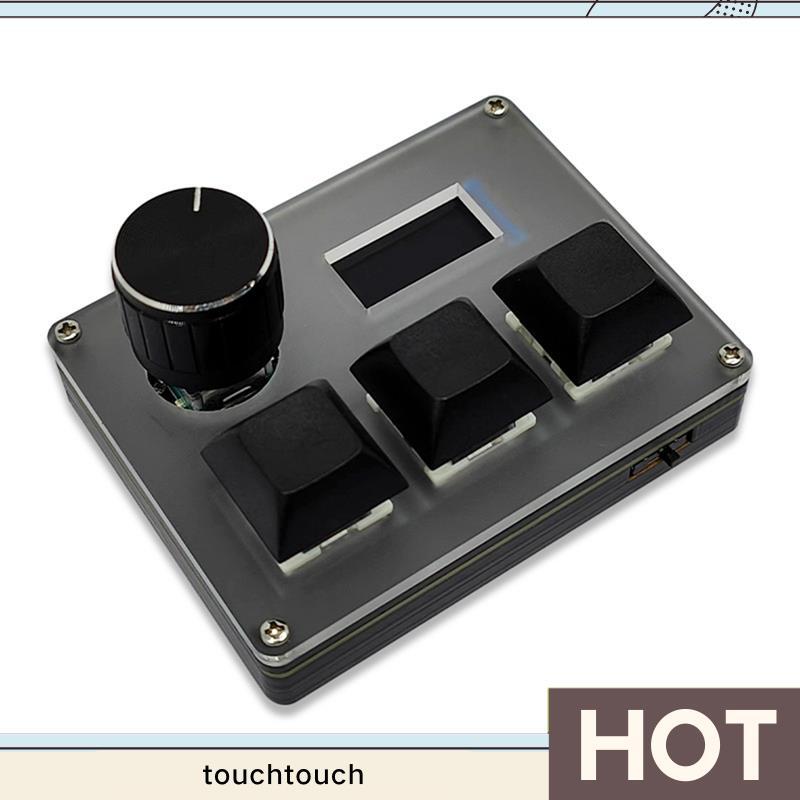 คีย์บอร์ดแบบกําหนดเองแบบมีสาย 3 คีย์ Blue Switch OSU คีย์บอร์ดเกมพร้อมหน้าจอลูกบิด RGB Copy Paste Sh