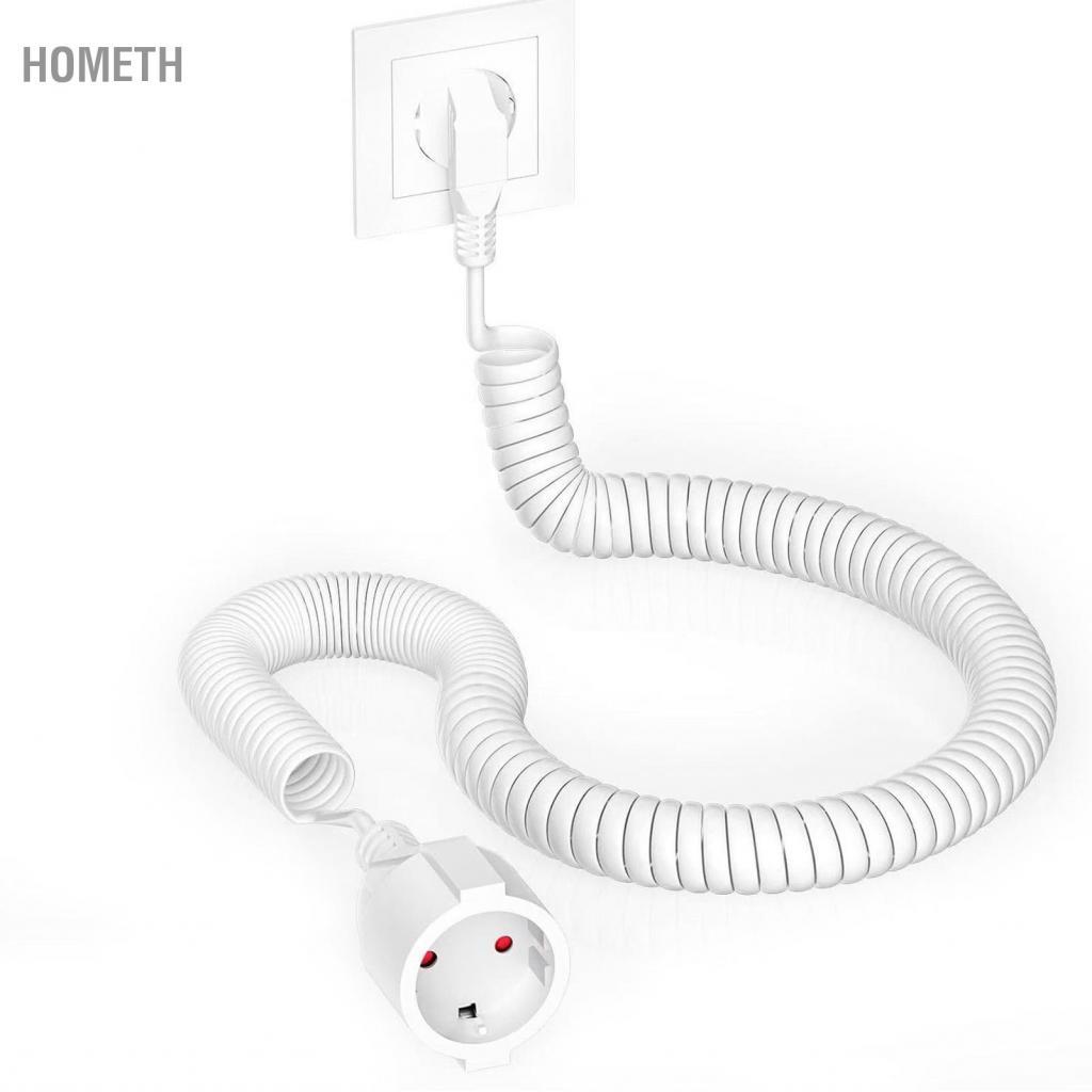 Hometh สายไฟต่อ 3 X 1mm² สายเกลียวพร้อมปลั๊ก 0.8-2m ยืดหยุ่น IP20 16A สำหรับโฮมออฟฟิศไซต์ก่อสร้างกลา