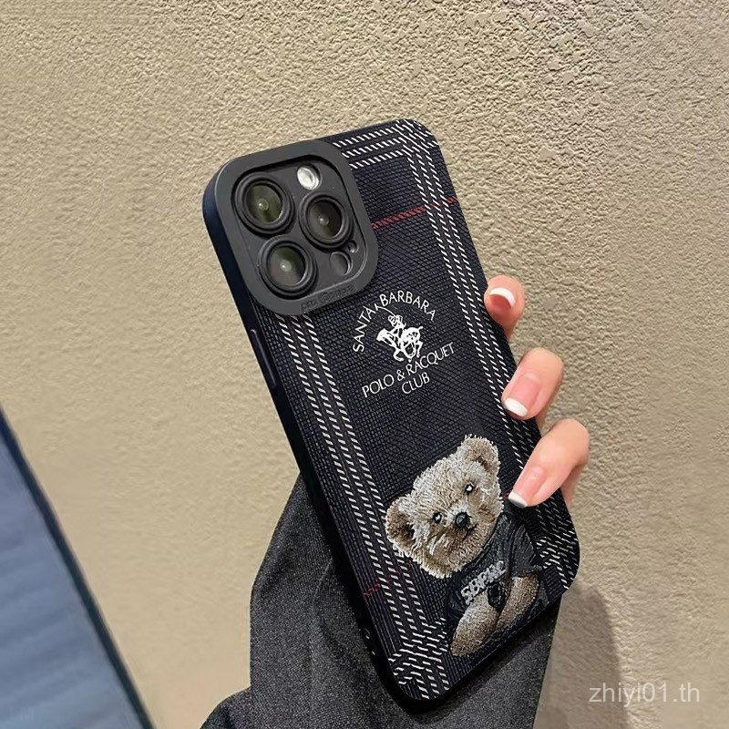 เคสโทรศัพท์ใหม่ลายสก๊อตหมีเหมาะสําหรับiPhone 14promax 15promax 14 15 16Promax 12promax 11 12 13Proma