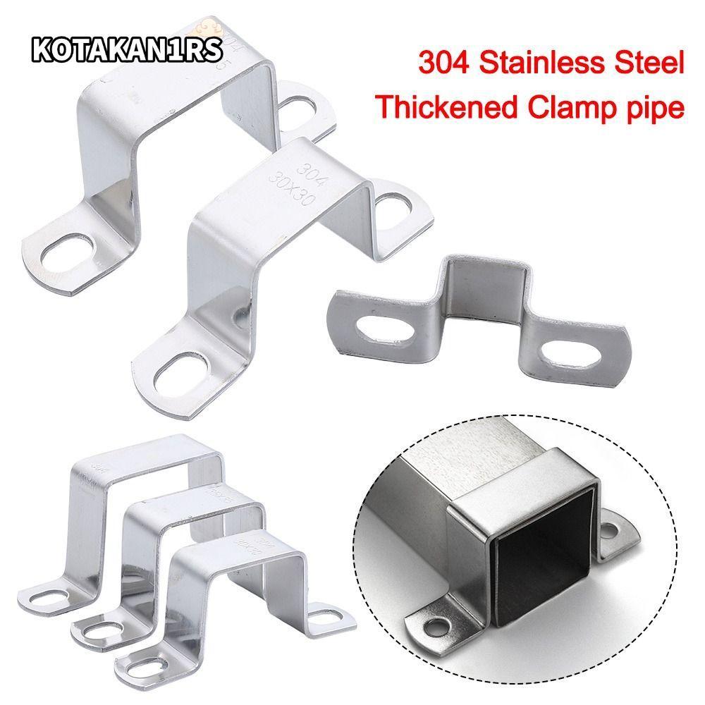 KOTAKAN1RS Ohm Tube Card, คลิปประปากระชับ Horseback ท่อ Clamp, Thicken 304 สแตนเลส M-รูป U-รูปสแควร์
