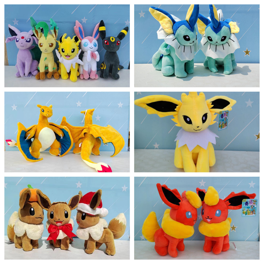 Digimon Baby Pokémon Eevee Family Plush Toy Pokemon Charizard Dragon Fast Dragon Doll Doll
