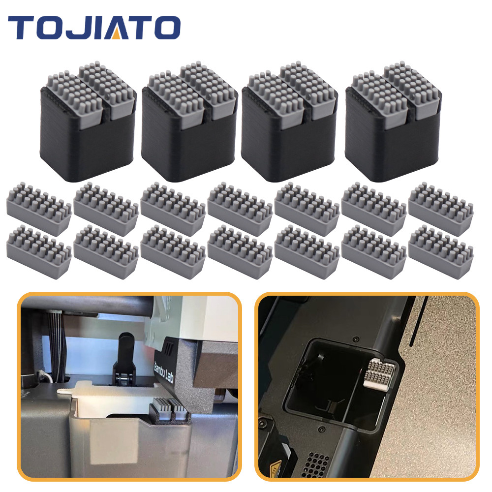 Nozzle Brush for Bambu Lab P1P P1S X1 Nozzle Wiper Silicone Brush Mounted Scrubbers Print Head Clean